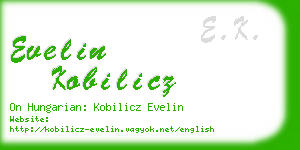 evelin kobilicz business card